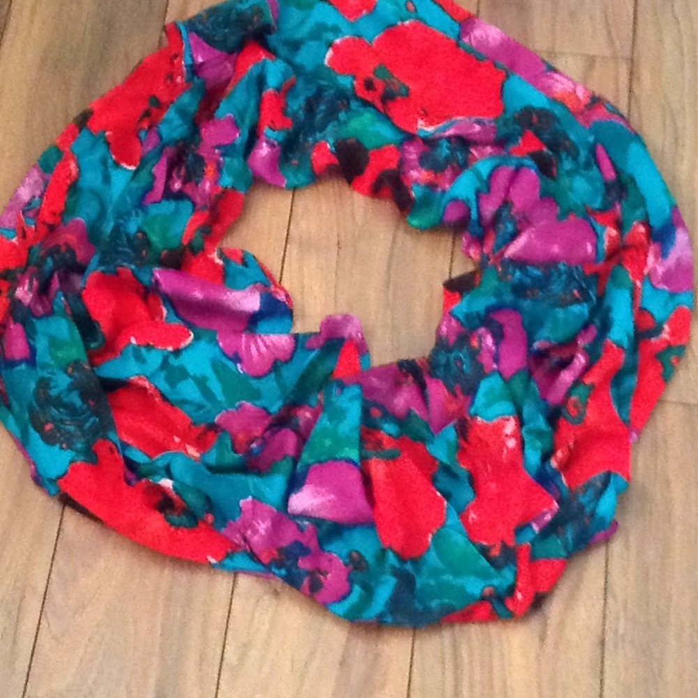 Poppy Print Infinity Scarf